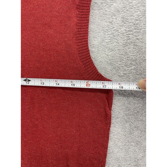 West & Vine Women's Turtleneck Sleeveless Sweater Solid Red Cashmere Blend Sz XL - Picture 8 of 9